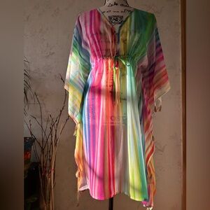 Bleu Rod Beattie.Caftan Cover.up. Size S/M